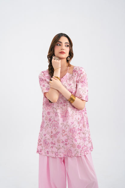 2PC Summer Embroidered Dress - 1229