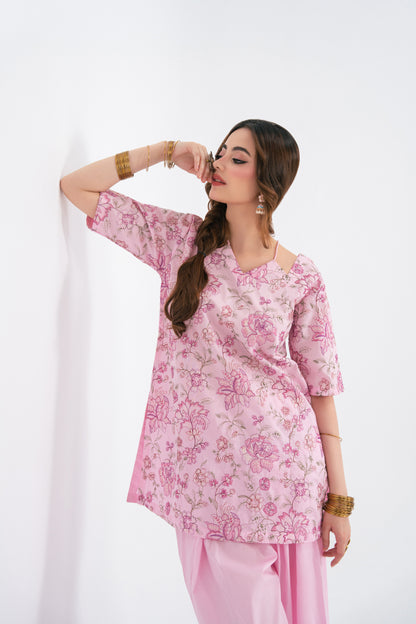 2PC Summer Embroidered Dress - 1229