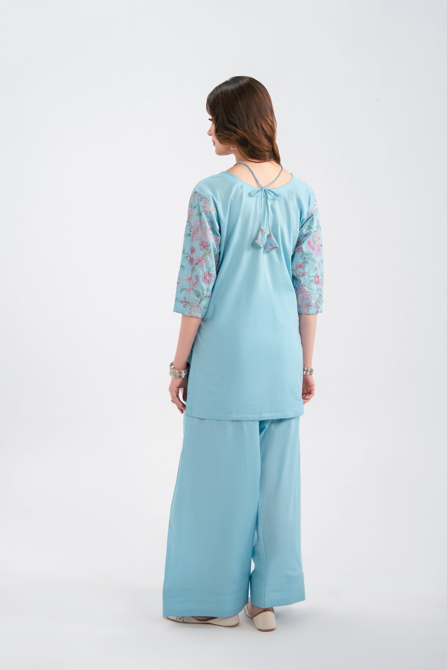 2PC Summer Embroidered Dress - 1230