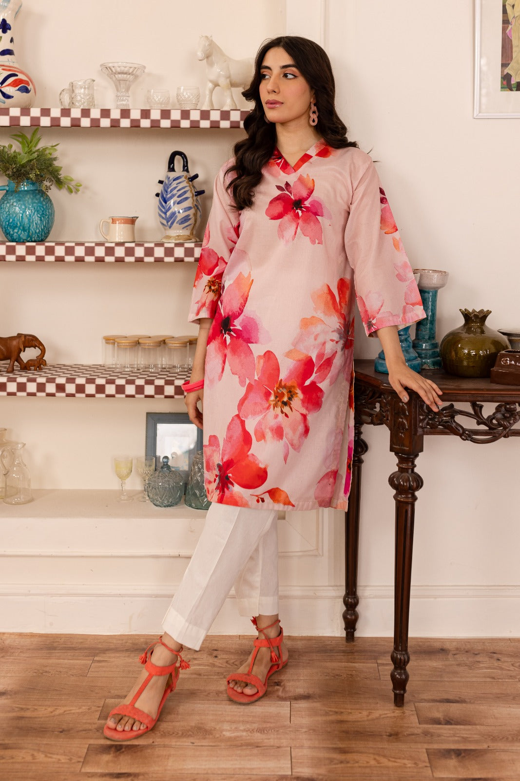 1PC Printed Kurta - PK38