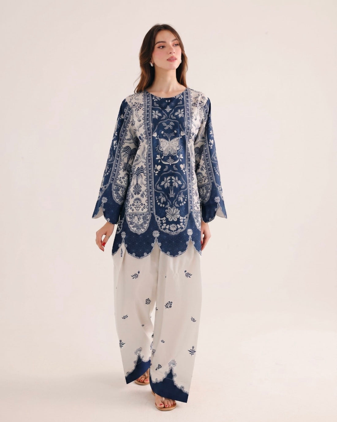 2PC Summer Lawn Dress- PRT L42961