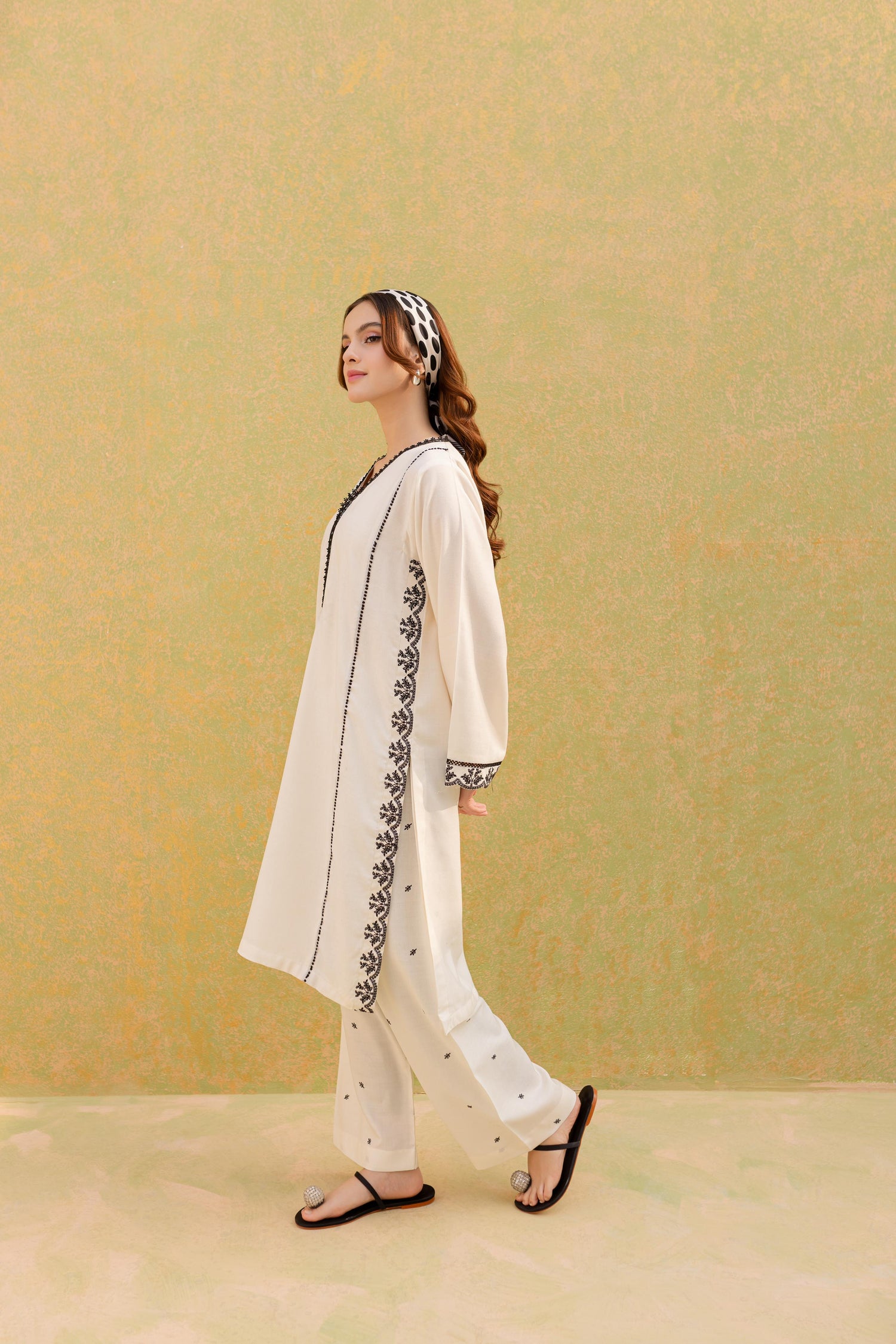 Winter 2PC Embroidered Dress-1065