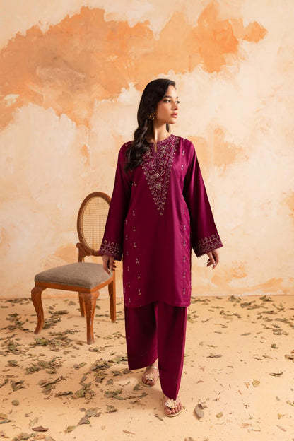 2PC LUXURY EMBROIDERED DRESS - 1095