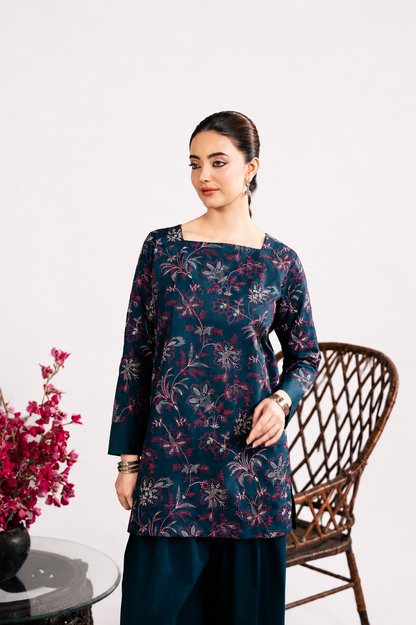 2PC Summer Embroidered Dress - 1236
