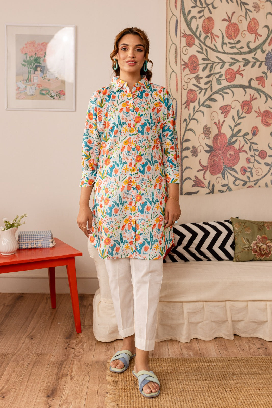 1PC Printed Kurta - PK46