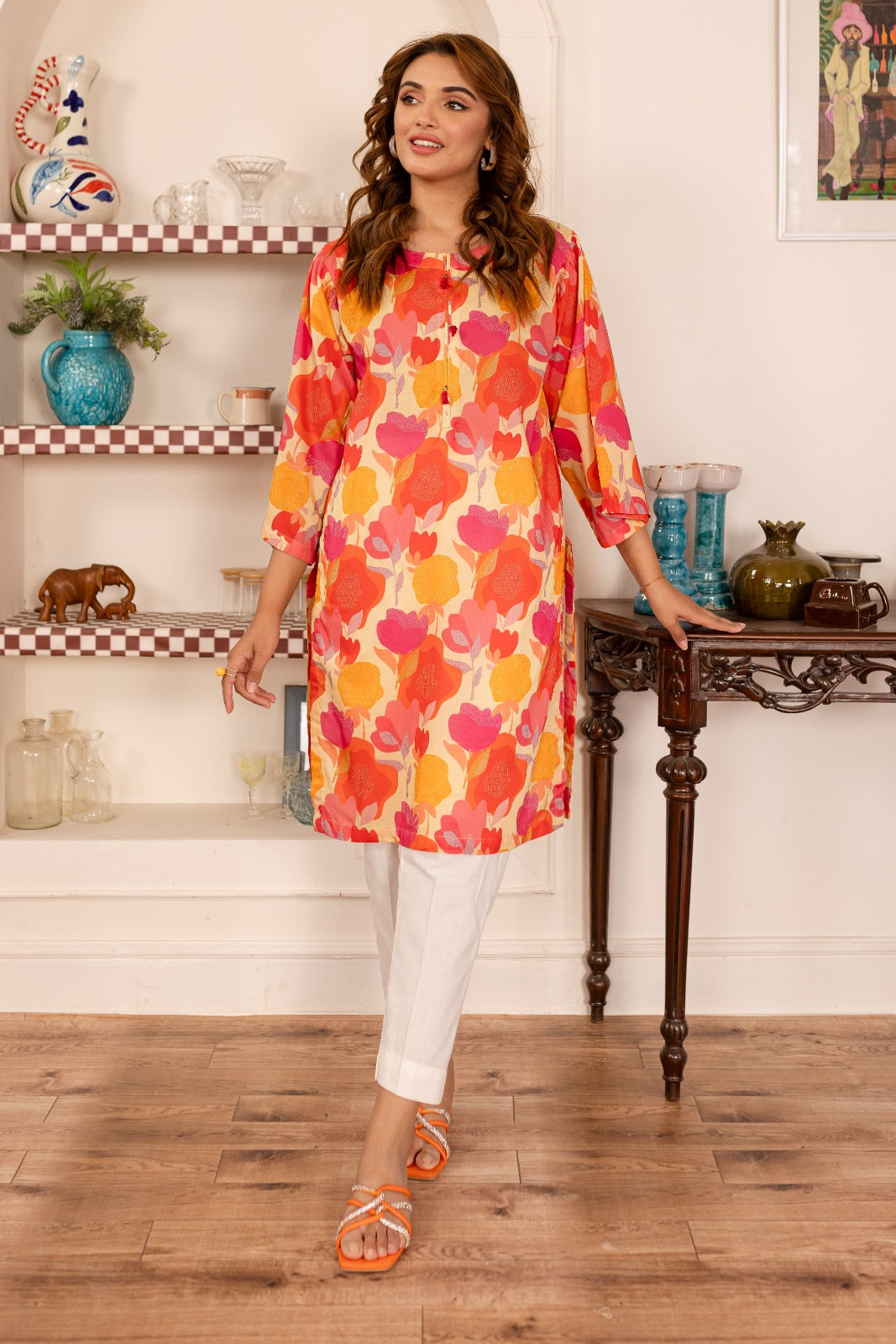 1PC Printed Kurta - PK40