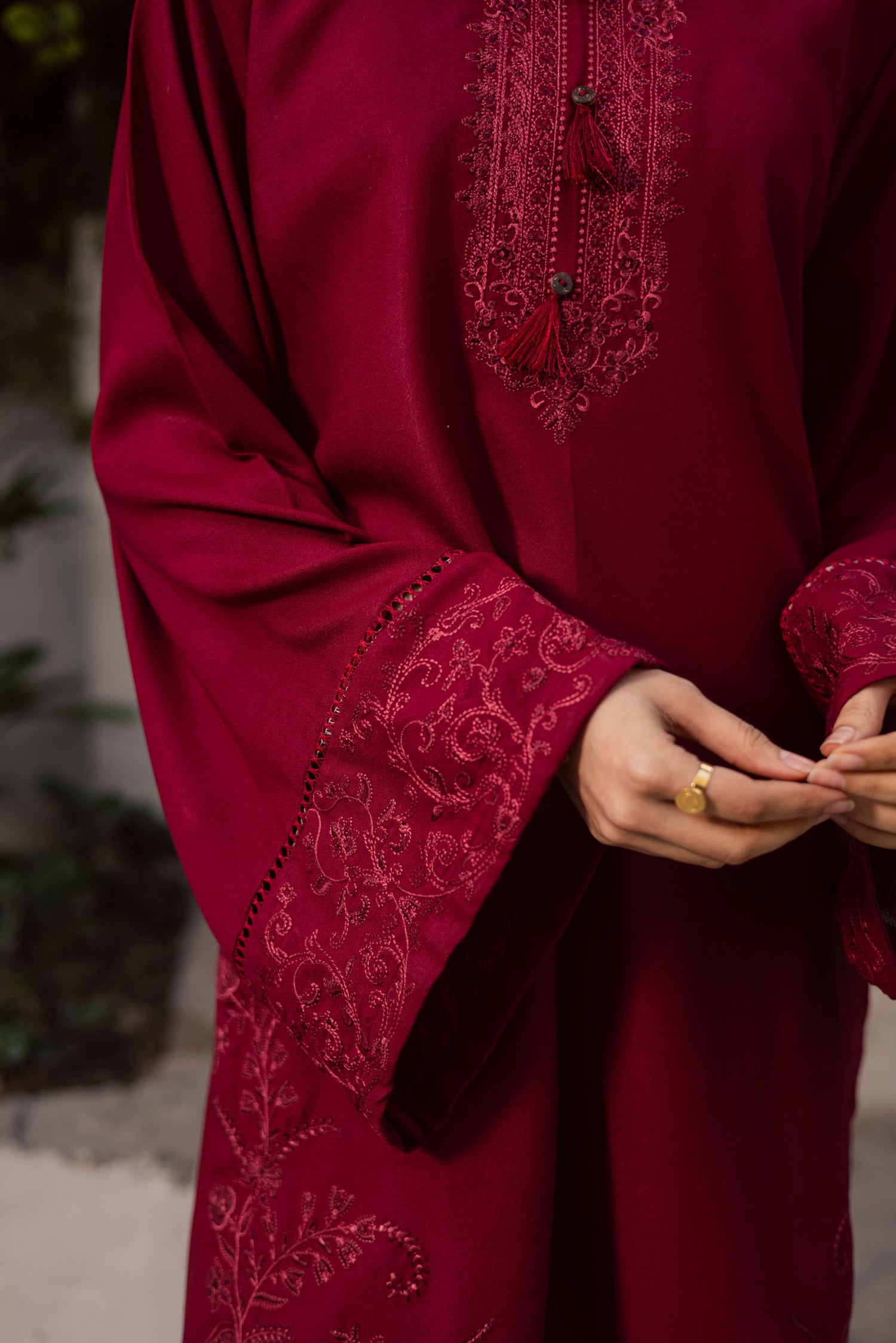 2PC Winter Embroidered Dress-1181