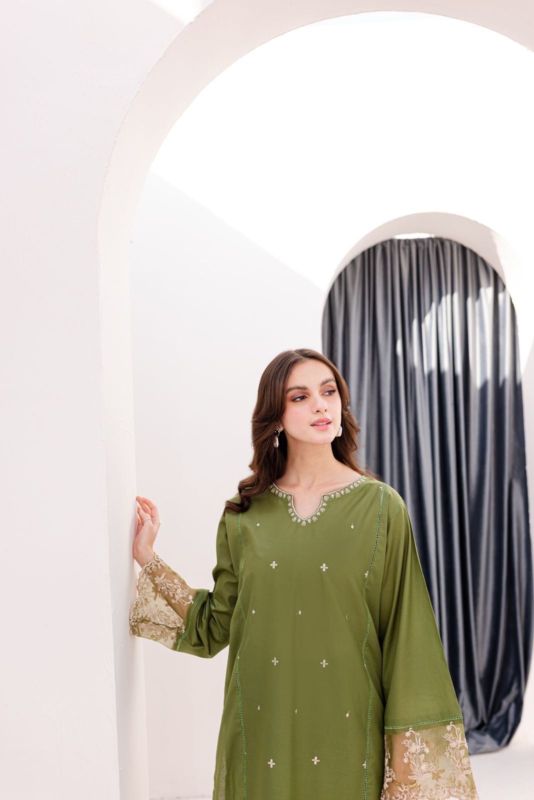 Lawn 2PC Embroidered Dress-1058