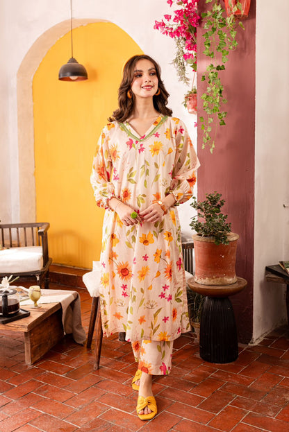 Stitched Lawn 2PC Suit - PRT004