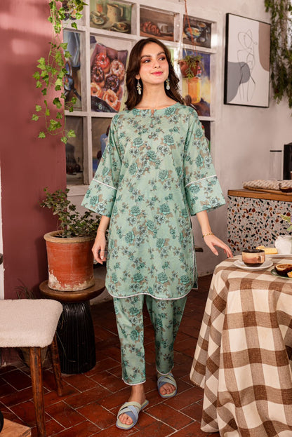 Stitched 2PC Lawn Suit - PRT003