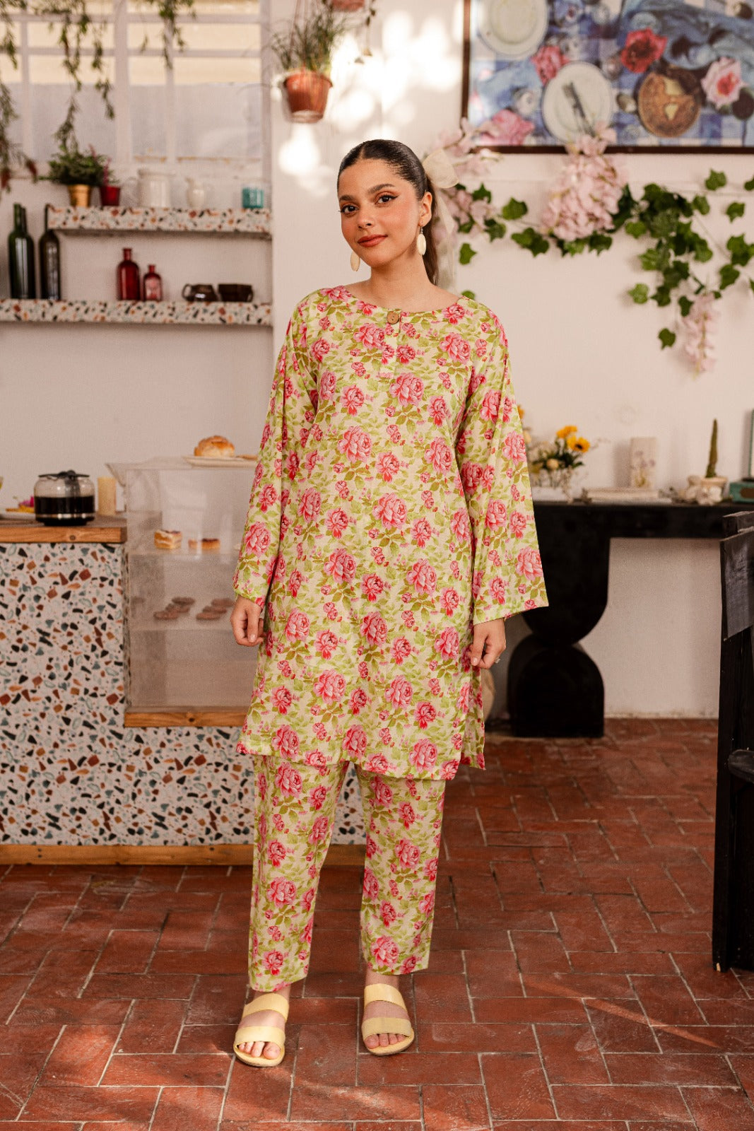 Unstitched 2PC Lawn Suit- PRT016