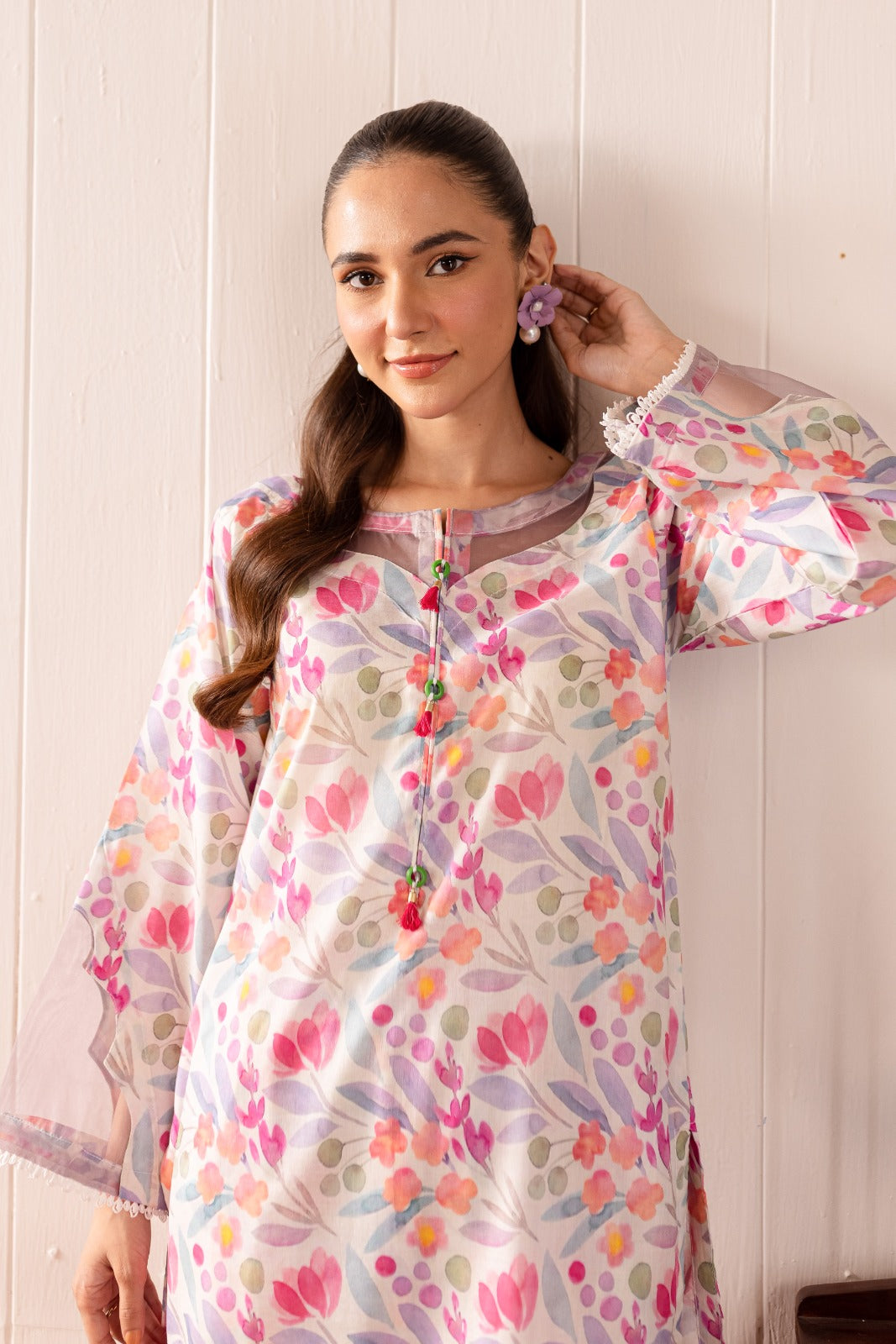 Stitched 2PC Lawn Suit - PRT044