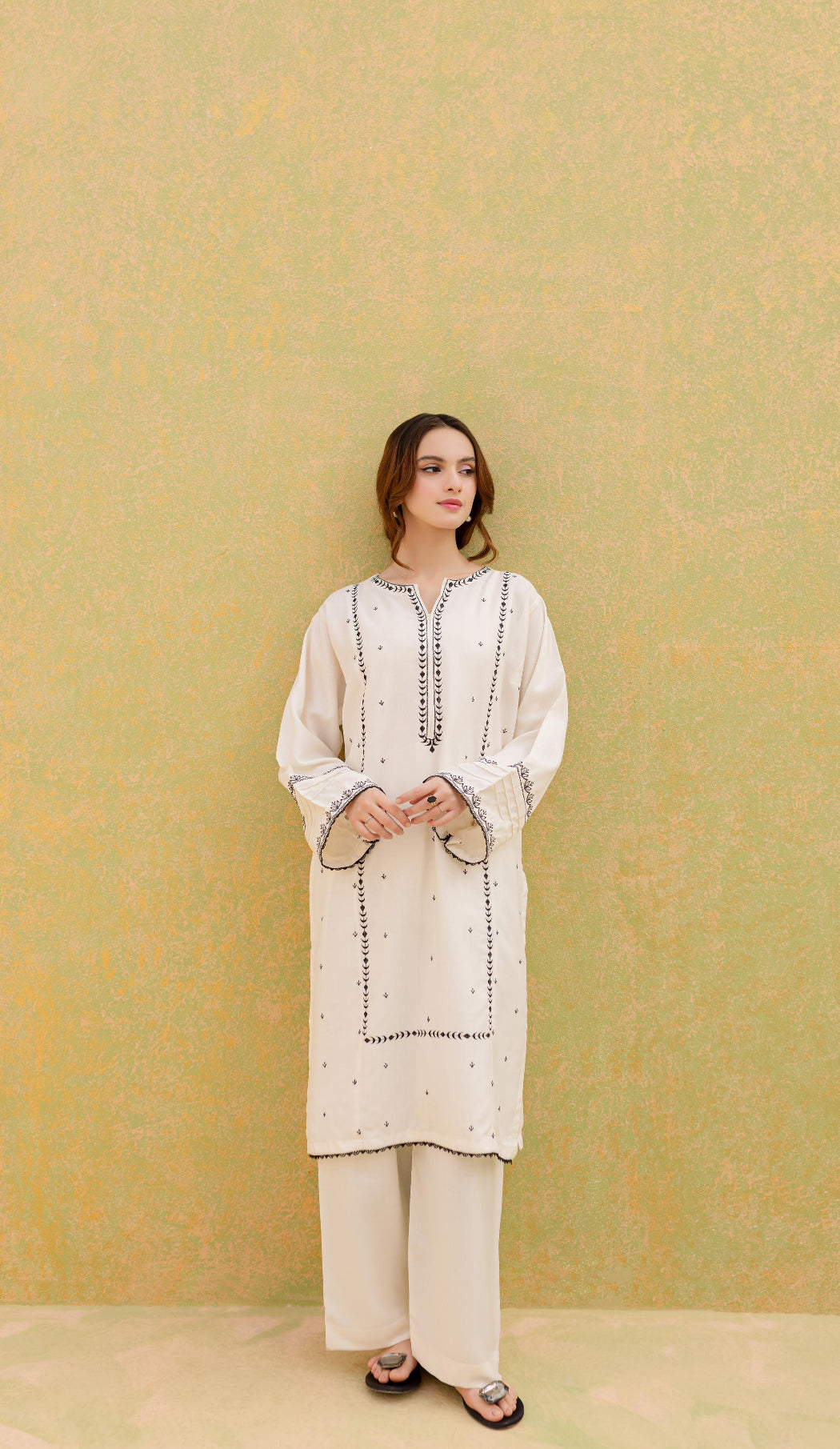 Winter 2PC Embroidered Dress-1066