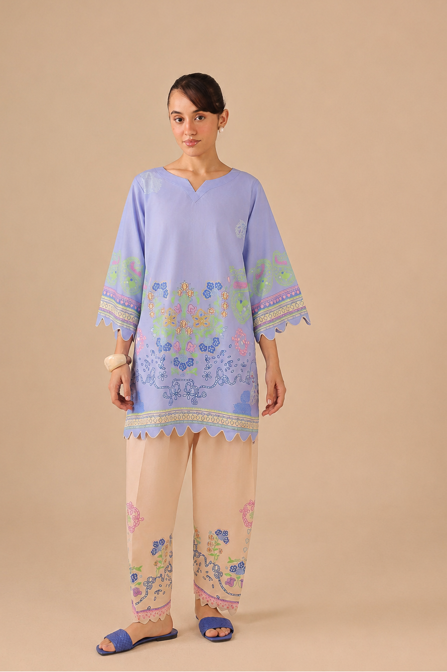 2PC Summer Lawn Dress - 44251