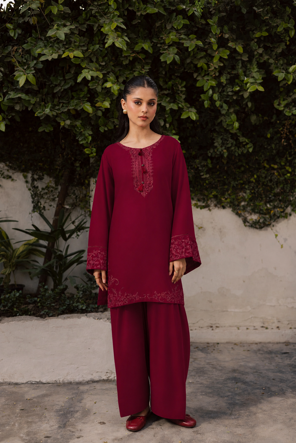 2PC Summer Embroidered Dress-1181