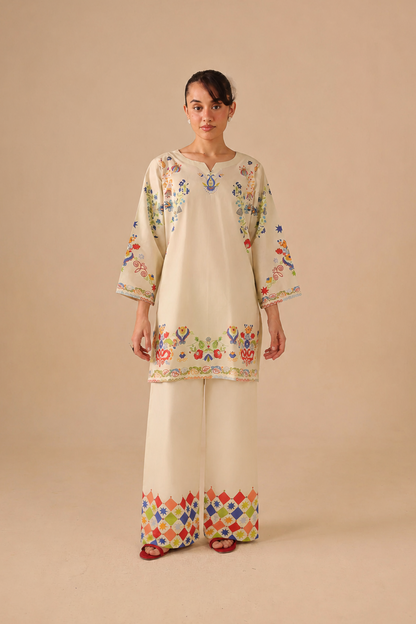 2PC Summer Lawn Dress - 44250