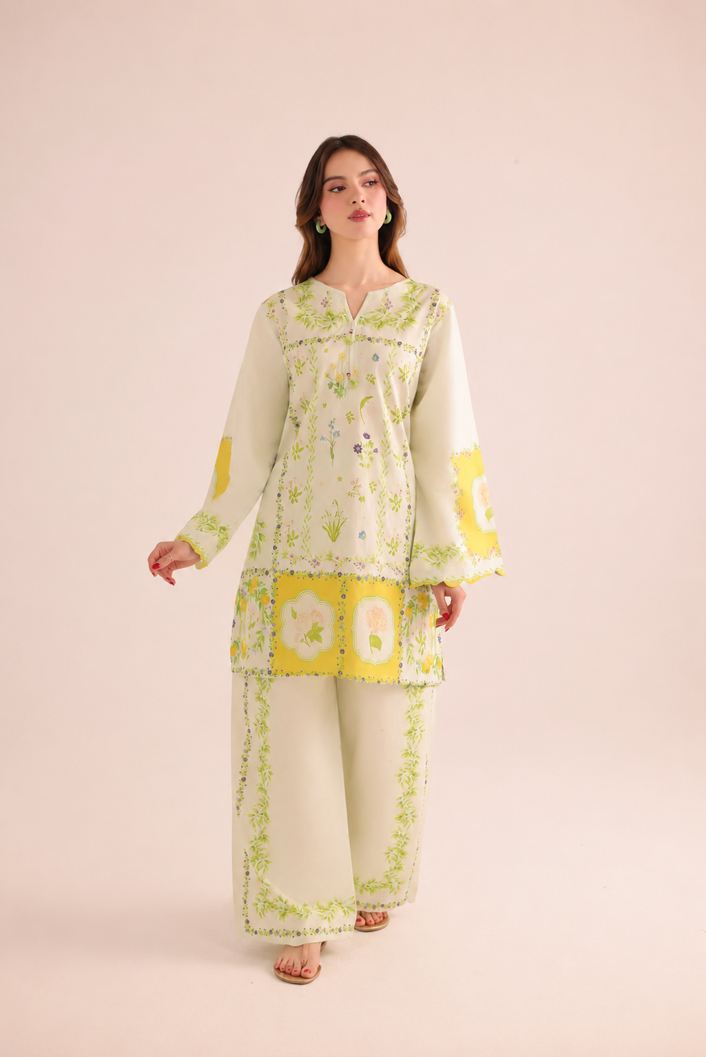 2PC Summer Lawn Dress- PRT L42968