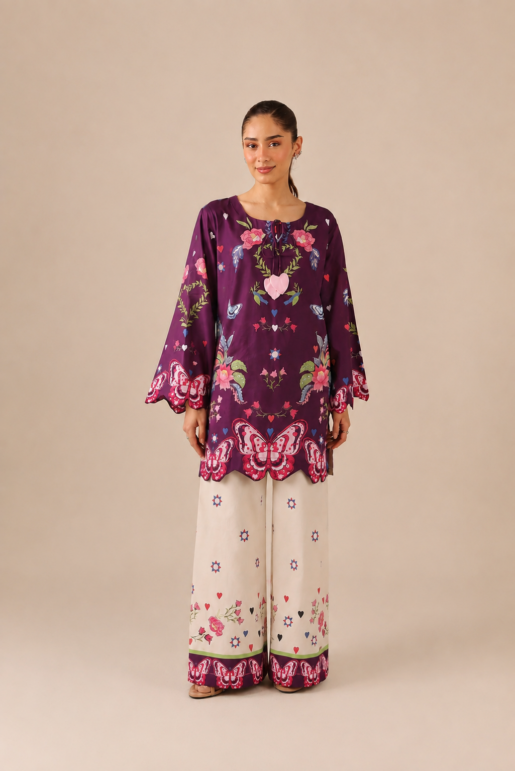 2PC Summer Lawn Dress - 44237