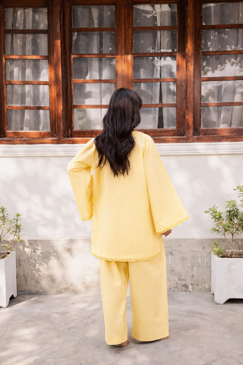 2 PC Lawn Solid FSK 03 – Butter Yellow