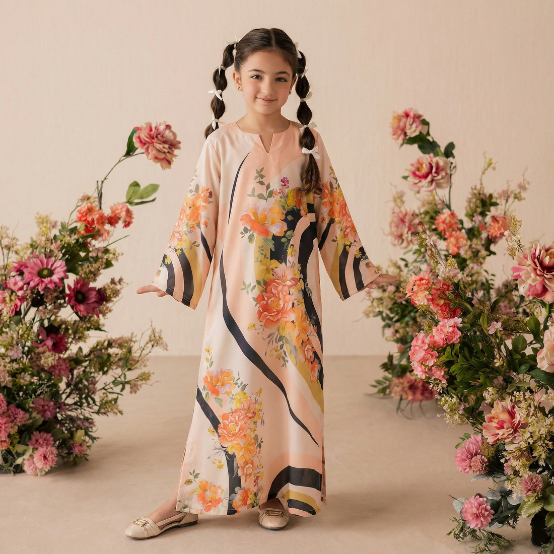 KF07-Kids Summer Kaftan