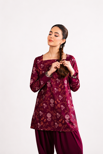 2PC Summer Embroidered Dress - 1235