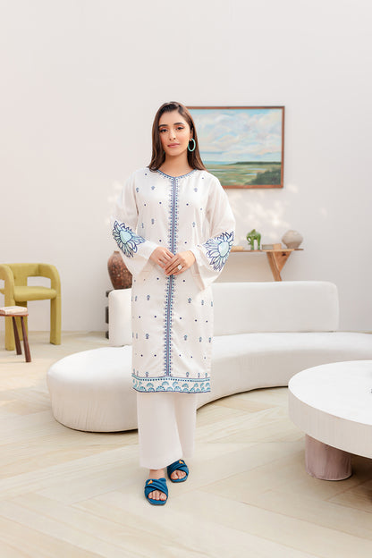 Embroidered 2PC Dress - OB02