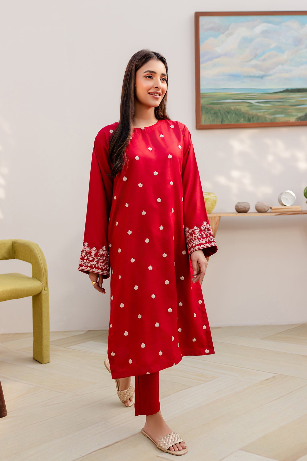 Embroidered 2PC Dress - MS04