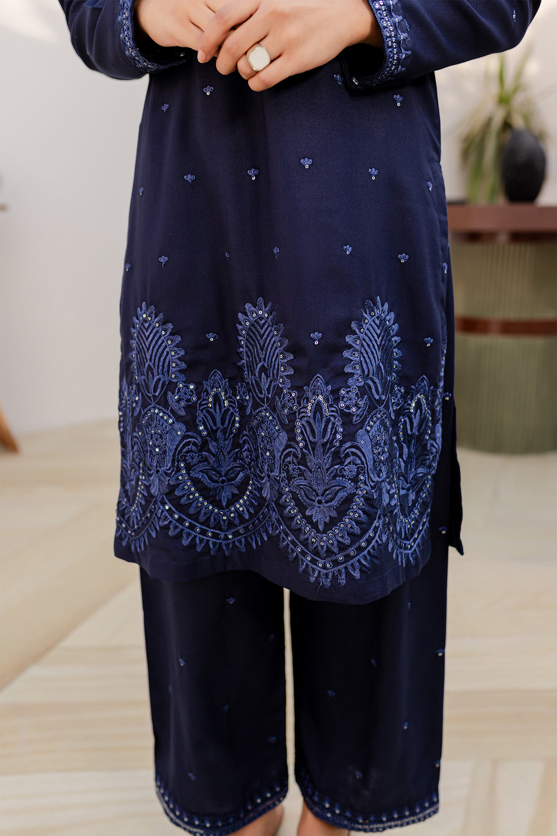 2PC Summer Embroidered Dress - BS09