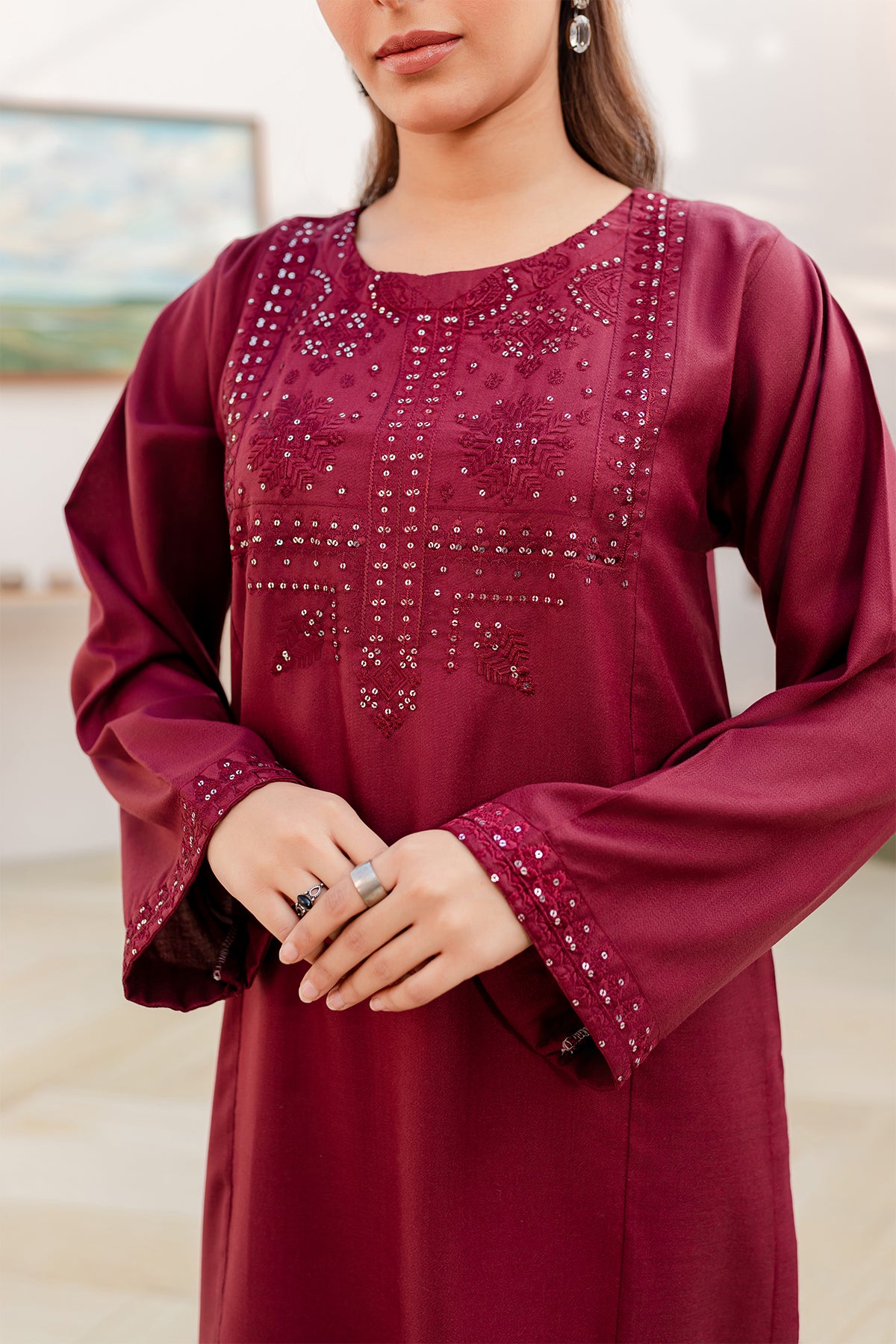 Embroidered 2PC Dress - DM11