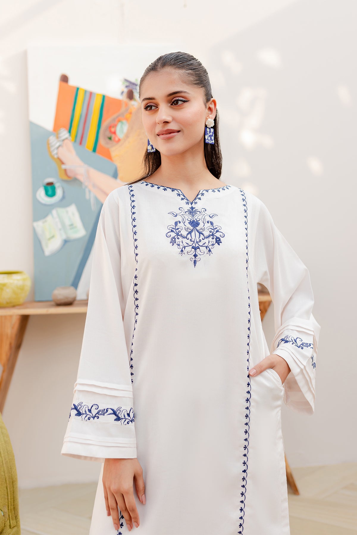 Lawn Embroidered 2PC Dress - WB12