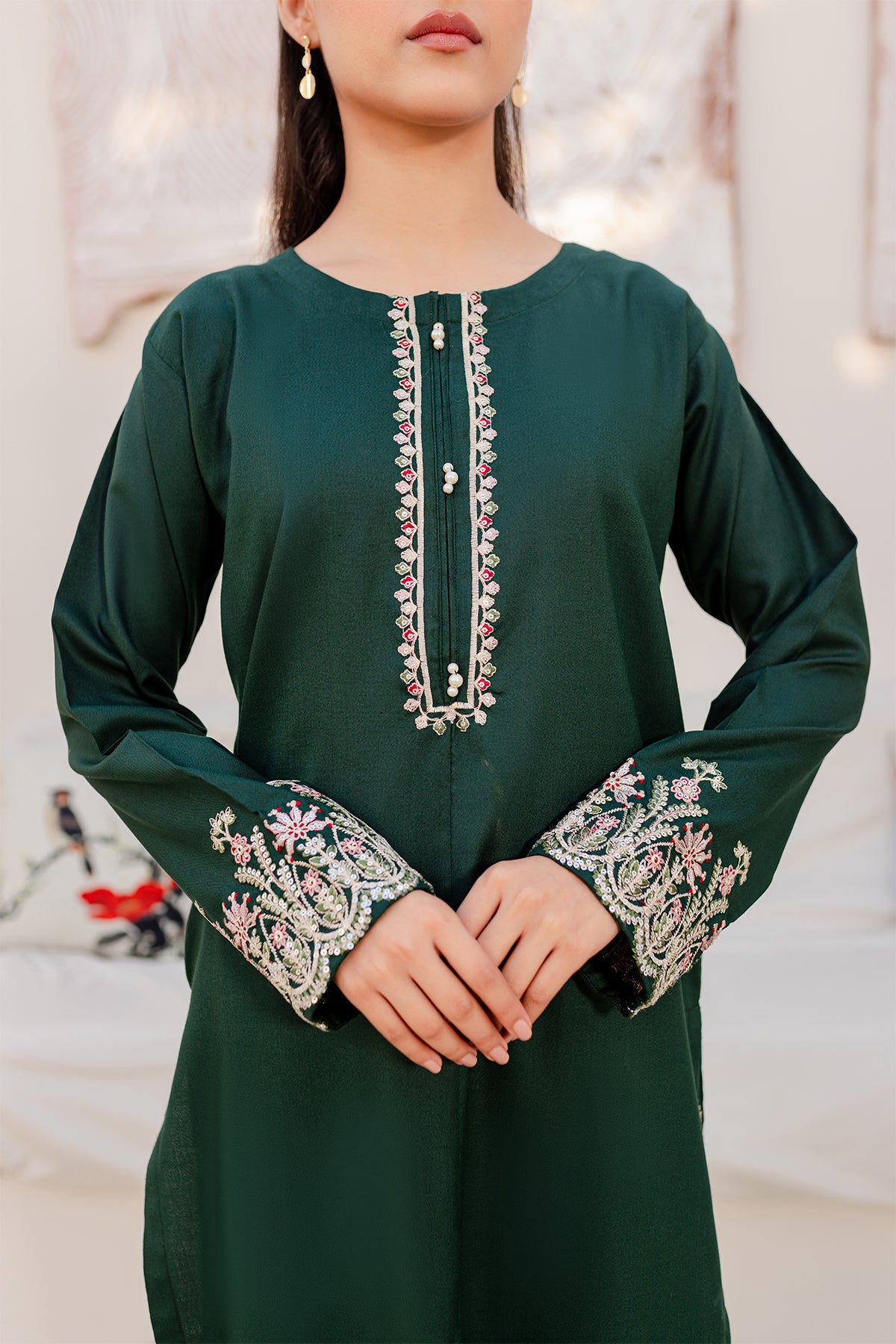 Lawn Embroidered 2PC Dress - EG18