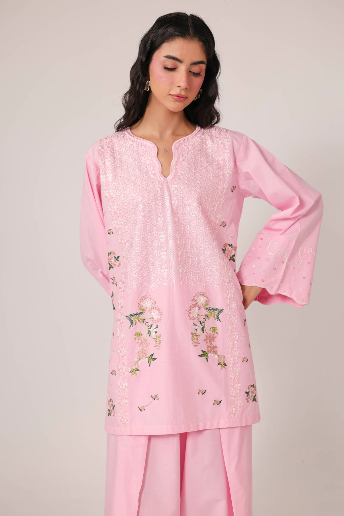 2PC Embroidered Pret- 1363