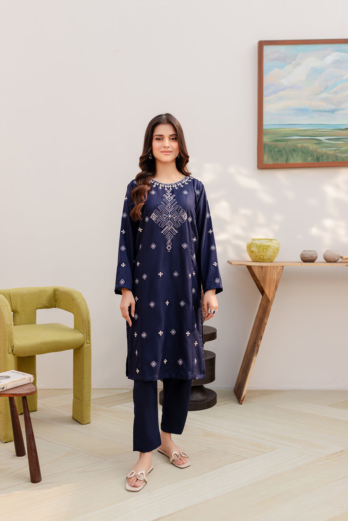 Embroidered 2PC Dress - NB03