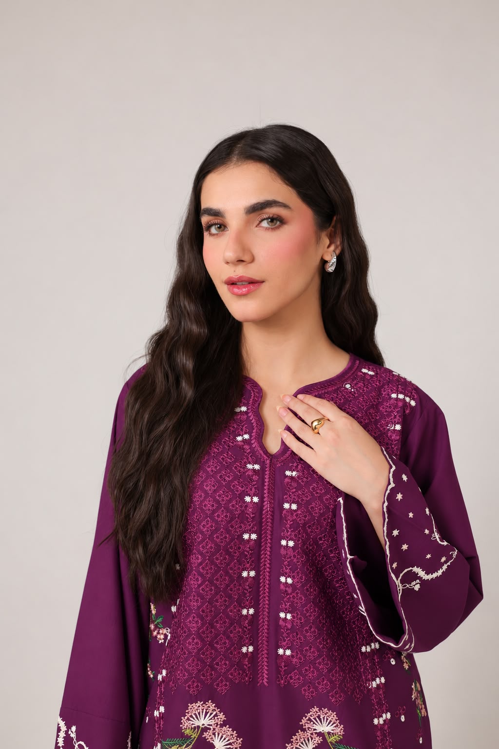 2PC Embroidered Pret - 1379