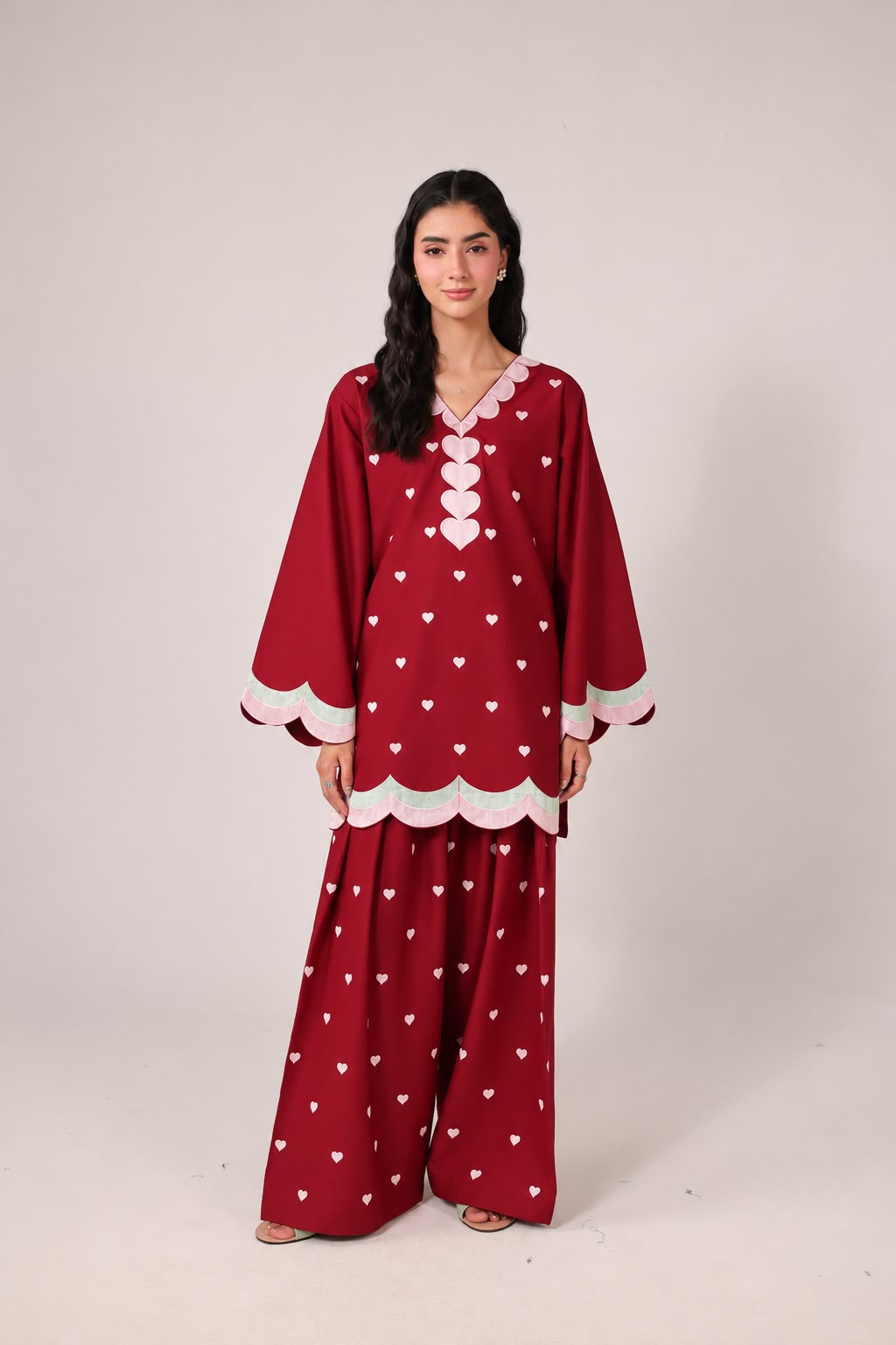 2PC Embroidered Pret- 1366