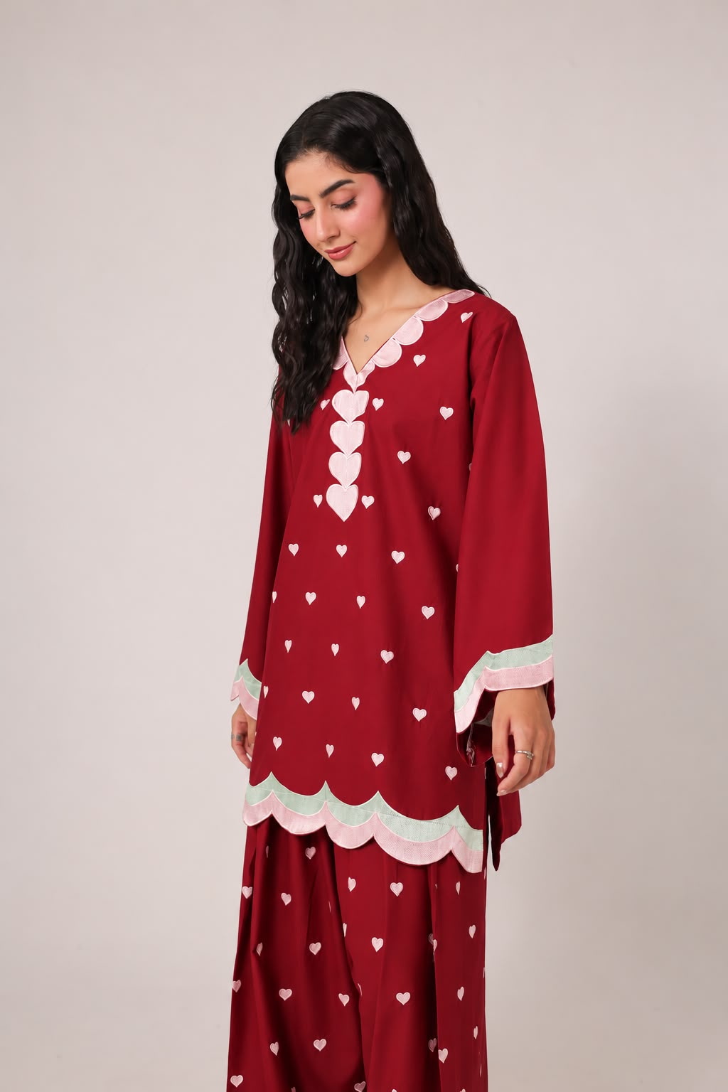 2PC Embroidered Pret- 1366