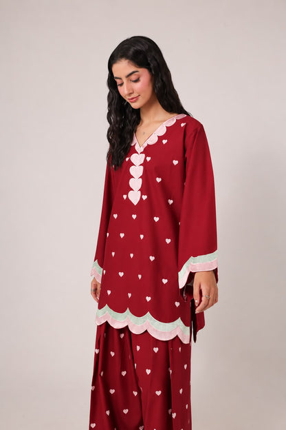 2PC Embroidered Pret- 1366
