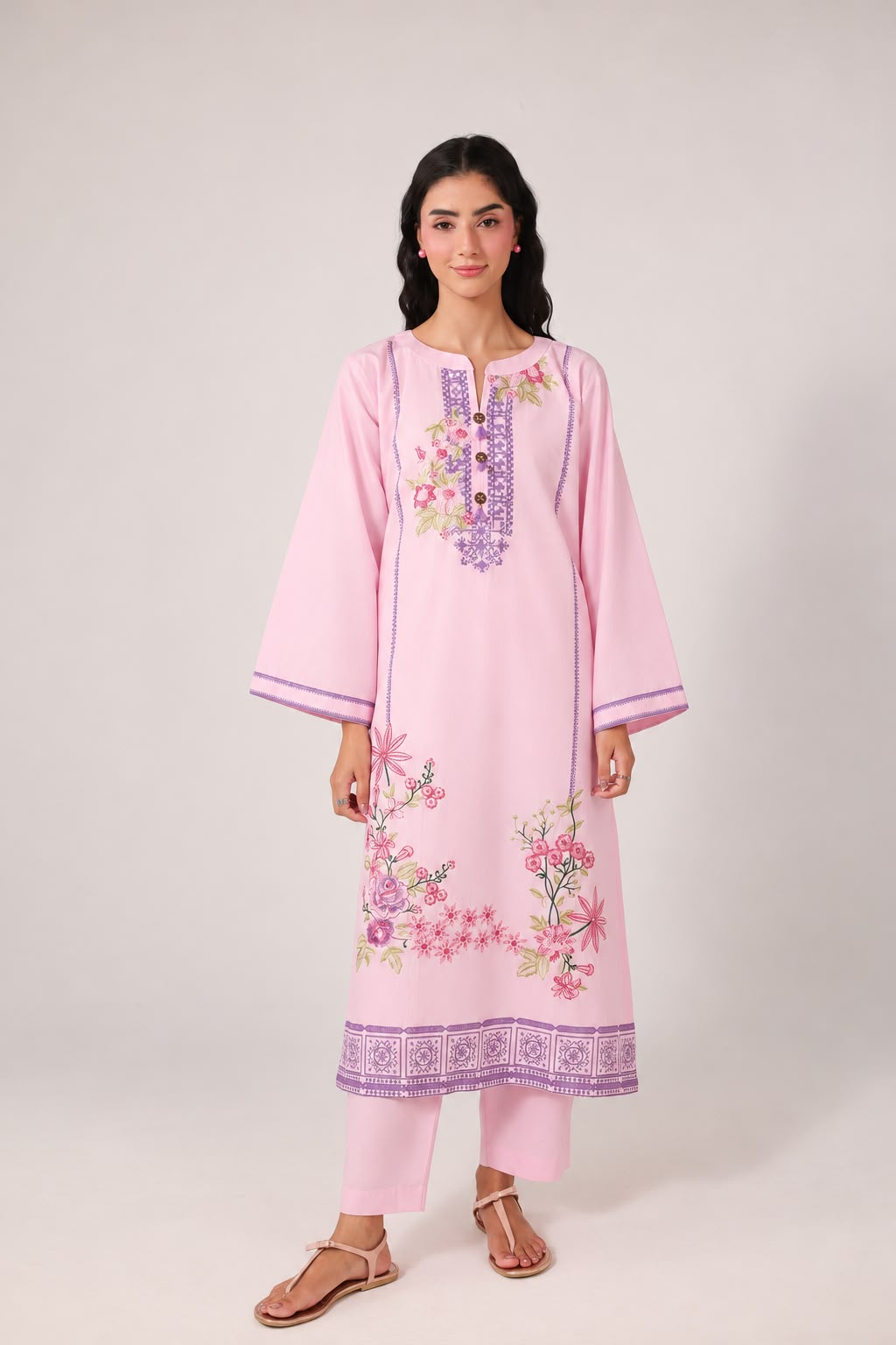 Cambric Embroidered Pret - 1364