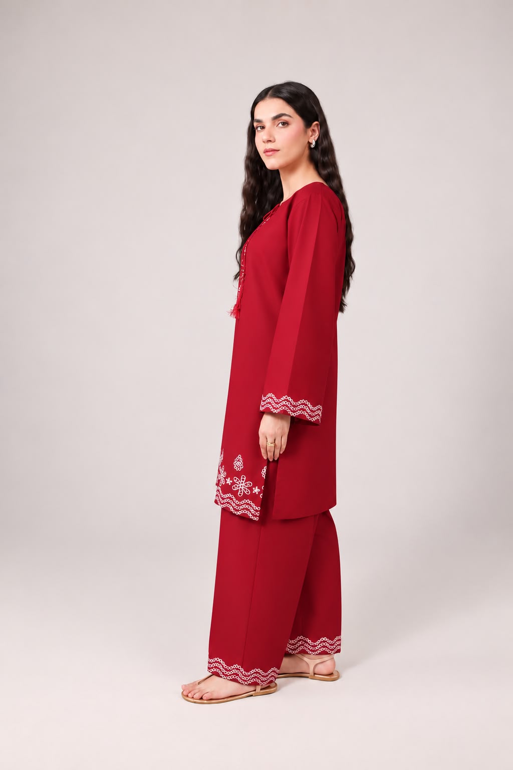 2PC Embroidered Pret- 1267