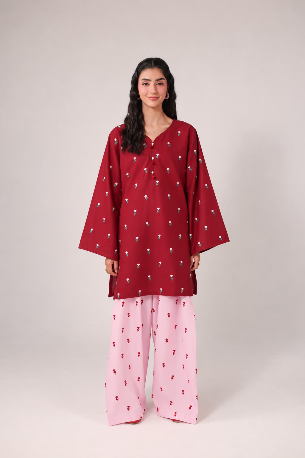 2PC Embroidered Pret - 1365