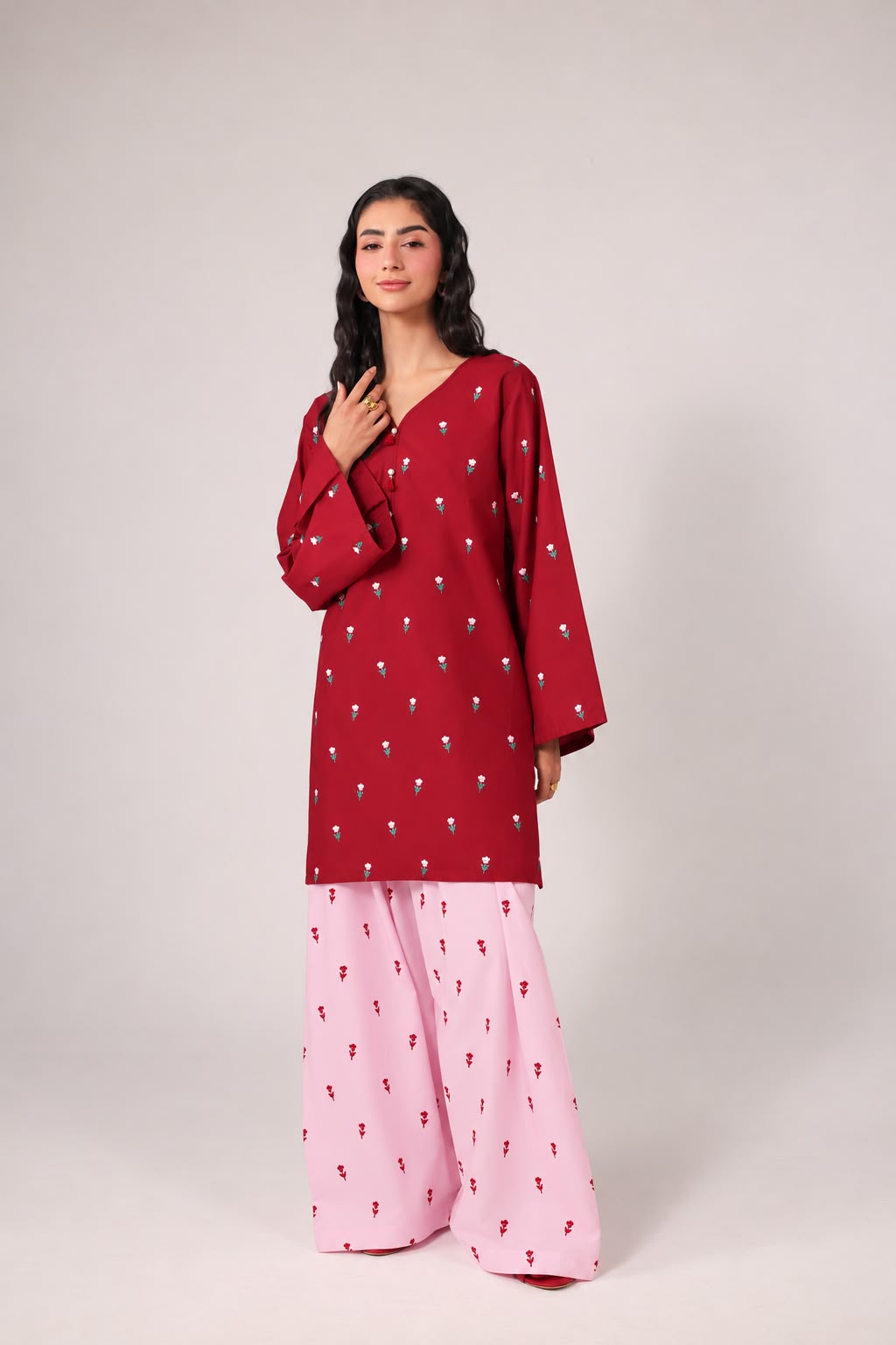 2PC Embroidered Pret - 1365
