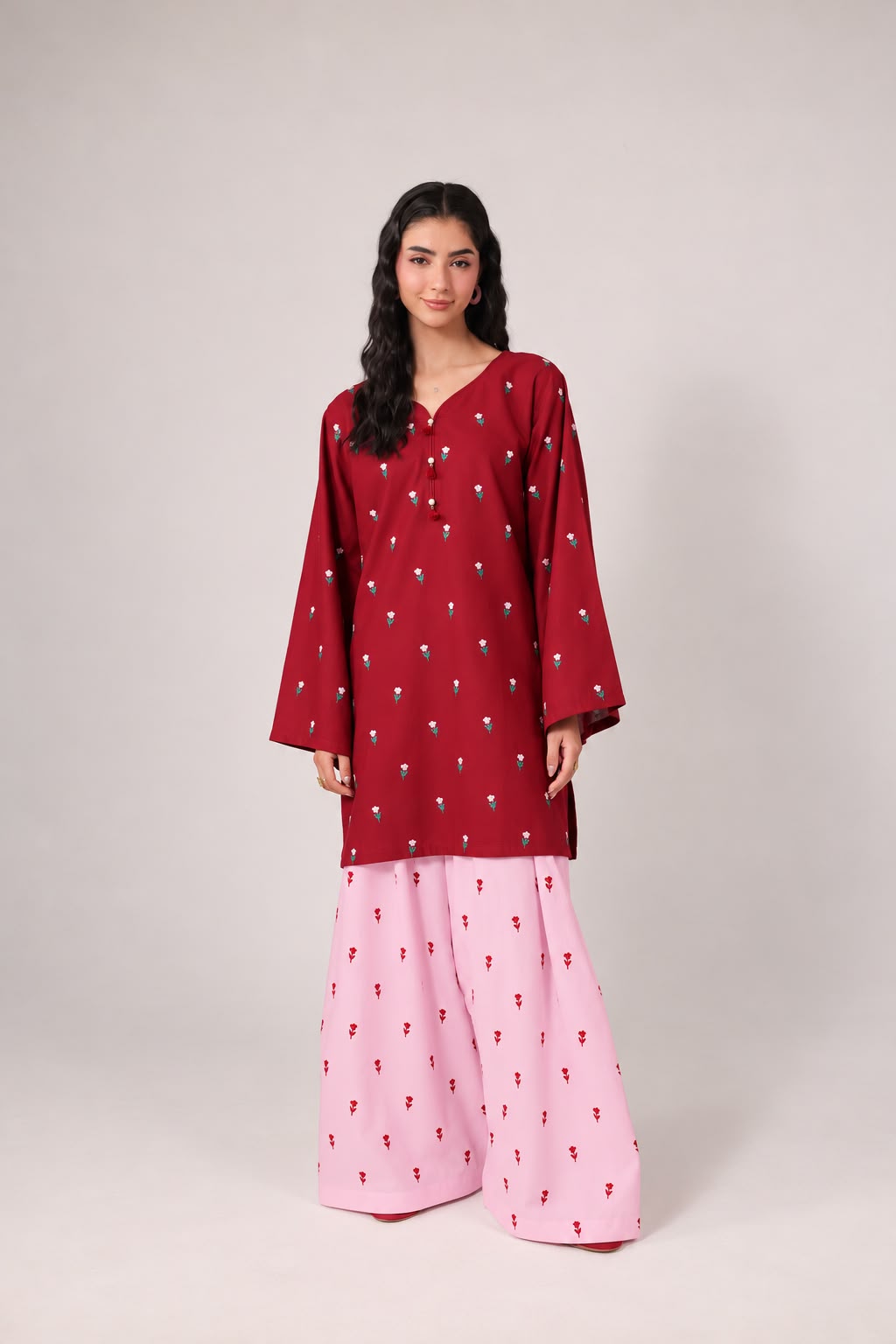 2PC Embroidered Pret - 1365