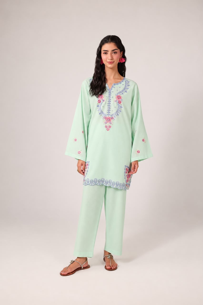 2PC Embroidered Pret - 1268