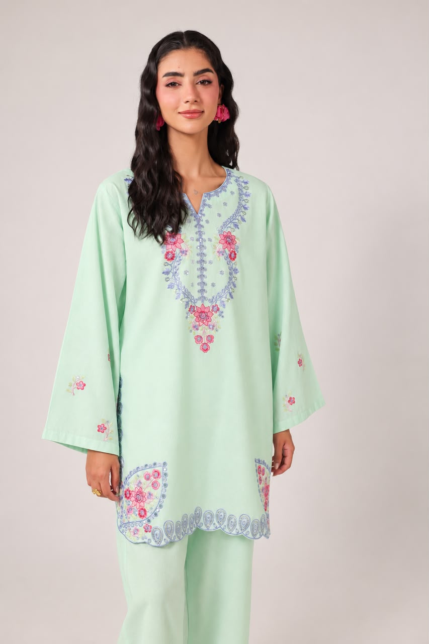 2PC Embroidered Pret - 1268