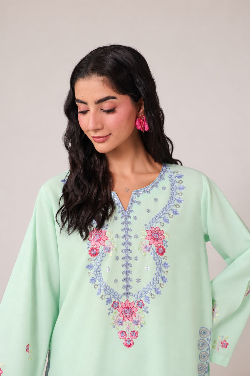2PC Embroidered Pret - 1268