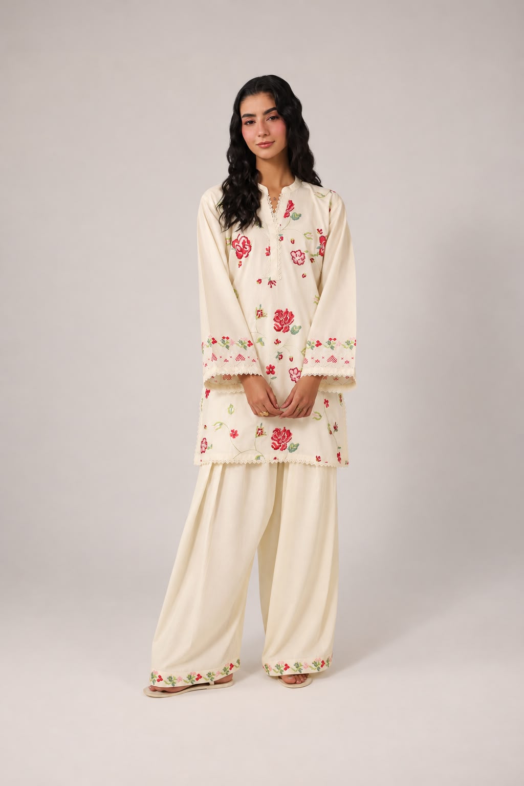2PC Embroidered Pret - 1376