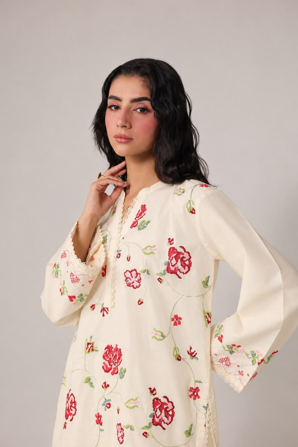 2PC Embroidered Pret - 1376