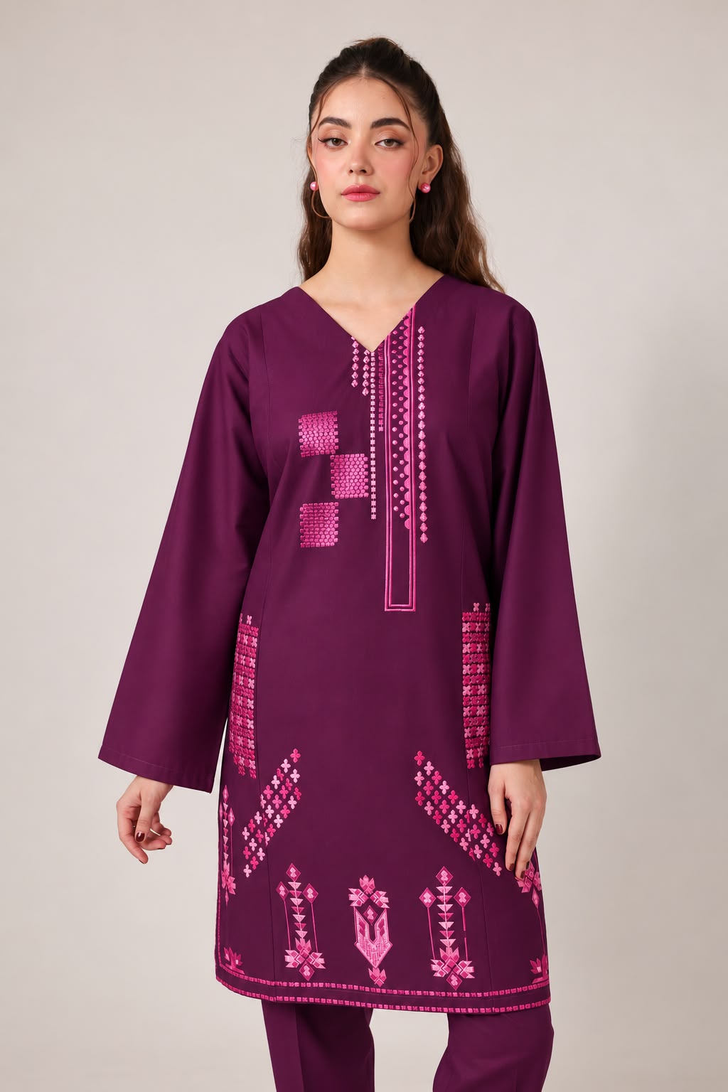 2PC Embroidered Pret - 1313