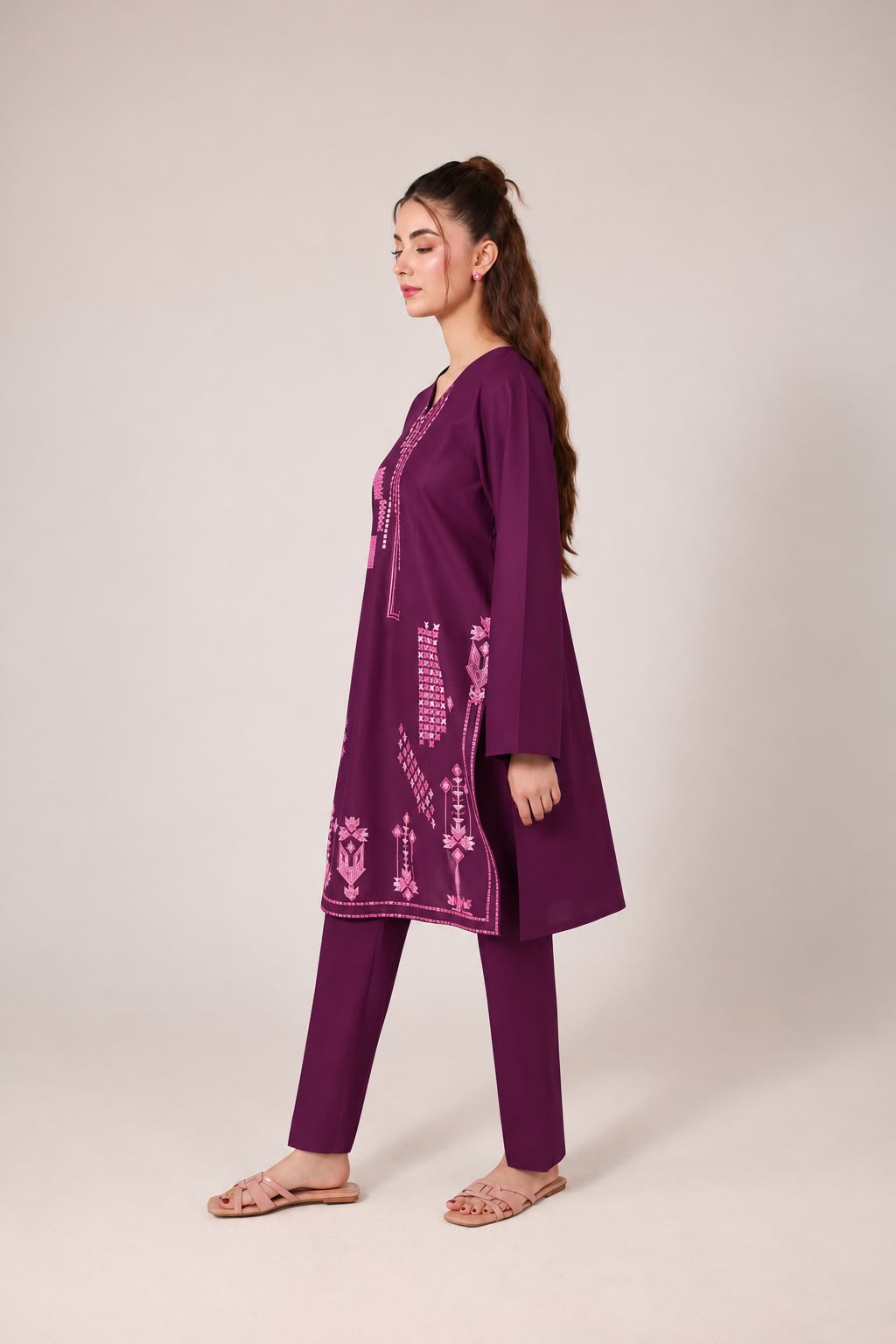 2PC Embroidered Pret - 1313