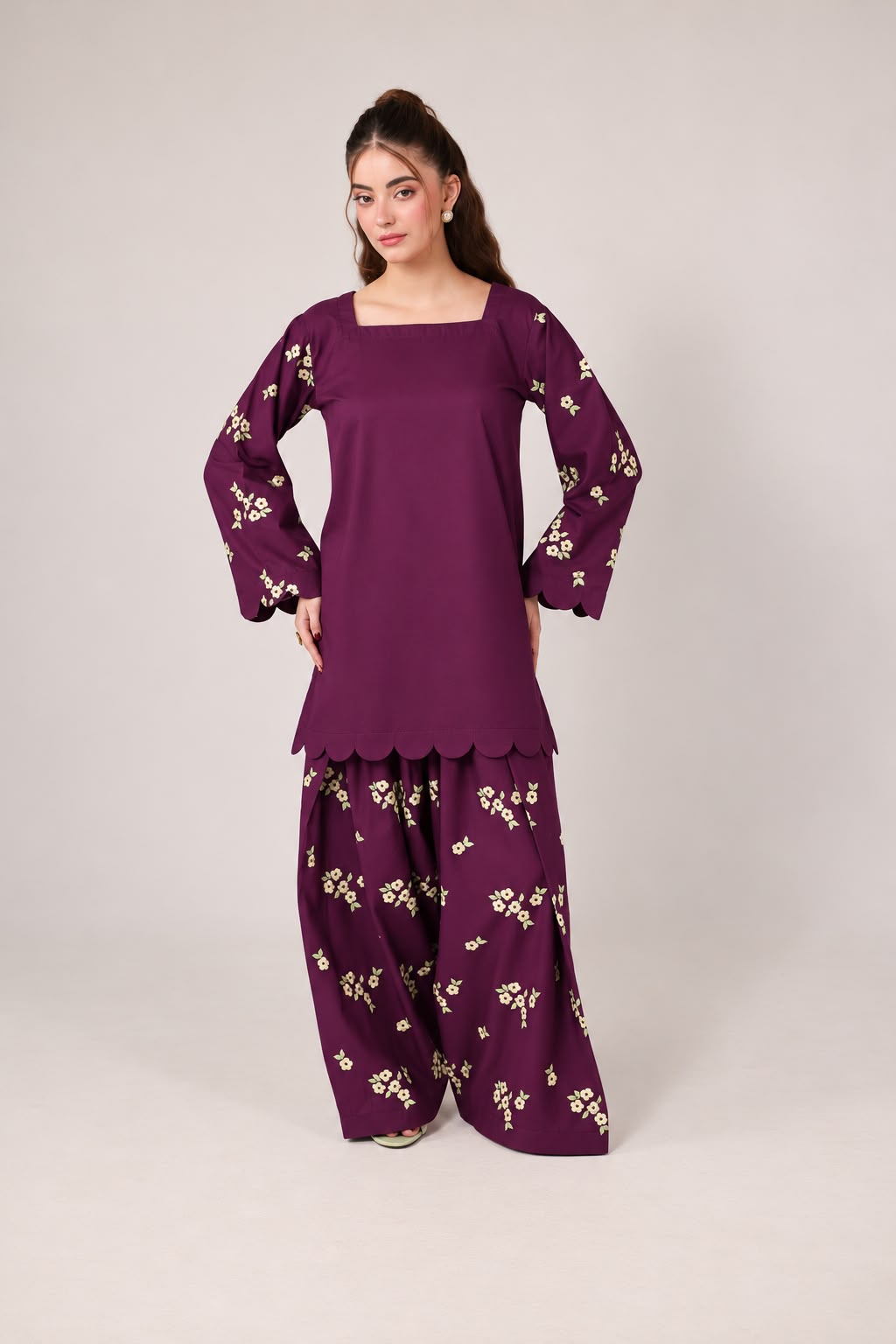 2PC Embroidered Pret - 1301